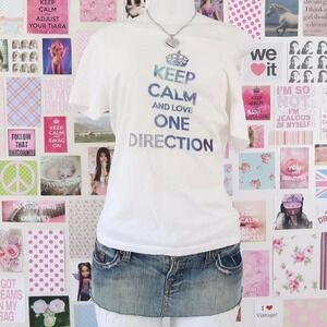 y2k one direction galaxy graphic tee keep calm size M/L